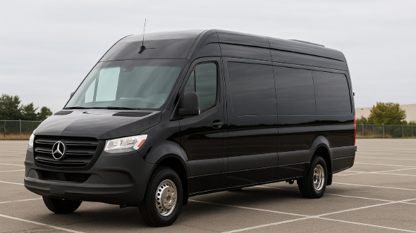 Exterior of Jackson Party Bus Company's 14 Passenger Sprinter Limousine in Jackson