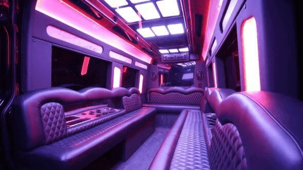 Interior of Murfreesboro Party Bus Company's 15 Passenger Party Bus in Murfreesboro