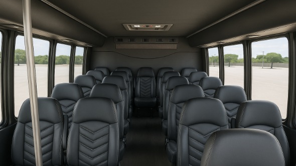 Interior of Tennessee Party Bus Company's 25 Passenger Minibus in Tennessee