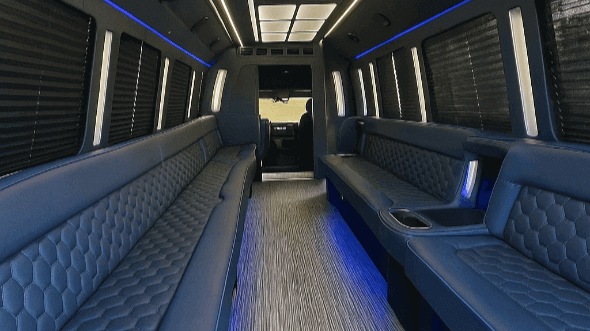 Interior of Cleveland Party Bus Company's 25 Passenger Party Bus in Cleveland