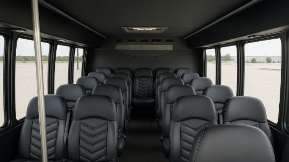 Interior of Tennessee Party Bus Company's 28 Passenger Minibus in Tennessee