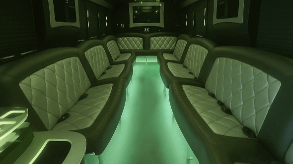 Interior of Tennessee Party Bus Company's 28 Passenger Party Bus in Tennessee