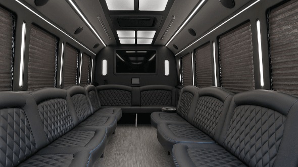 Interior of Murfreesboro Party Bus Company's 30 Passenger Party Bus in Murfreesboro