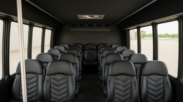 Interior of Tennessee Party Bus Company's 35 Passenger Minibus in Tennessee