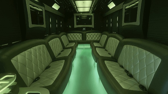 Interior of Tennessee Party Bus Company's 40 Passenger Party Bus in Tennessee