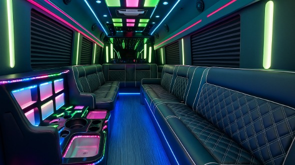 tennessee 20 passenger party bus inside